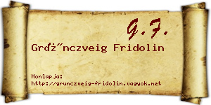 Grünczveig Fridolin névjegykártya